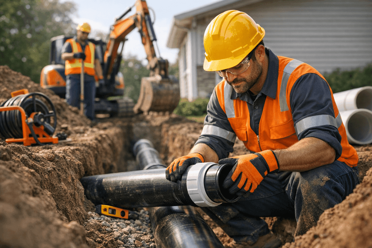 Sewer Line Installation service by Julius La Rosa Plumbing